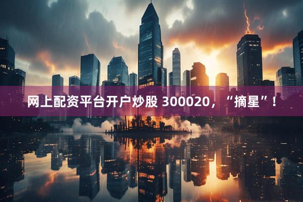 网上配资平台开户炒股 300020，“摘星”！