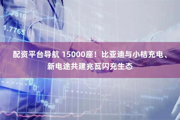 配资平台导航 15000座！比亚迪与小桔充电、新电途共建兆瓦闪充生态