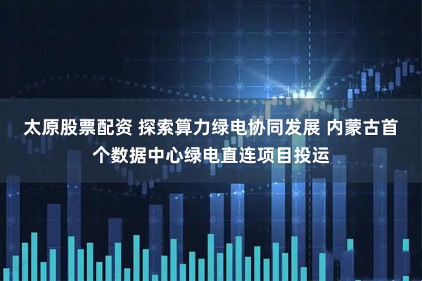 太原股票配资 探索算力绿电协同发展 内蒙古首个数据中心绿电直连项目投运